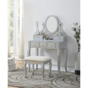 Meja Rias Jati Minimalis Modern Roundhill Kayu