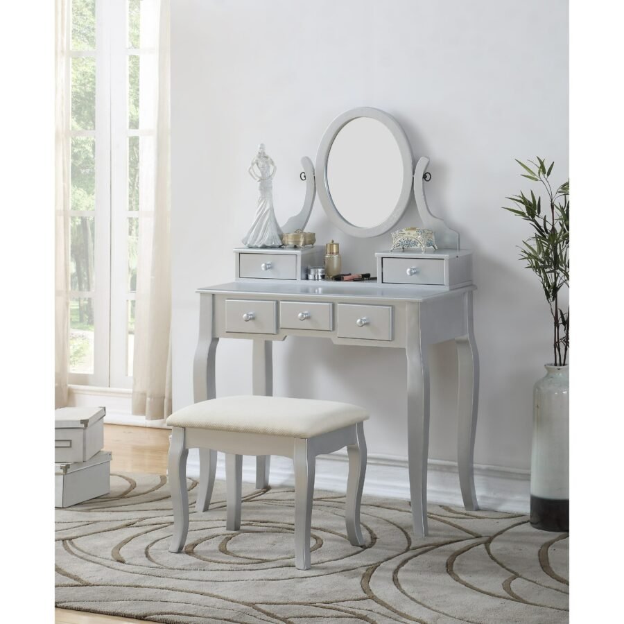 Meja Rias Jati Minimalis Modern Roundhill Kayu 1 Meja Rias Jati Minimalis Modern Roundhill Kayu