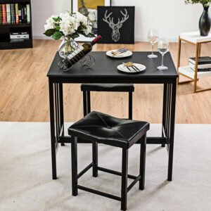 Mini Bar Dapur Sempit Costway Kayu