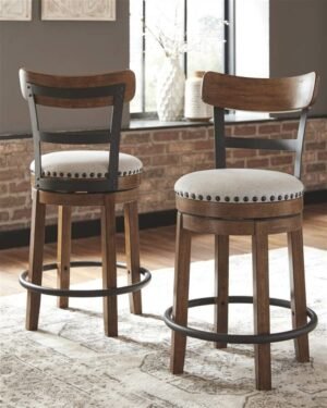 Stool Kayu Jati Swivel Minimalis