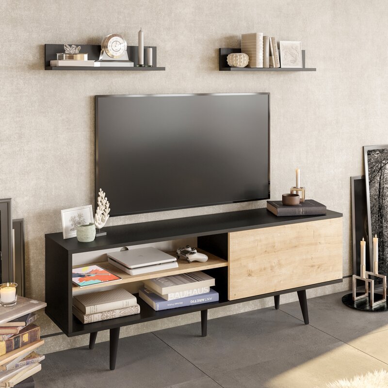 Meja TV Minimalis Kayu Maranto 1 Meja TV Minimalis Kayu Maranto