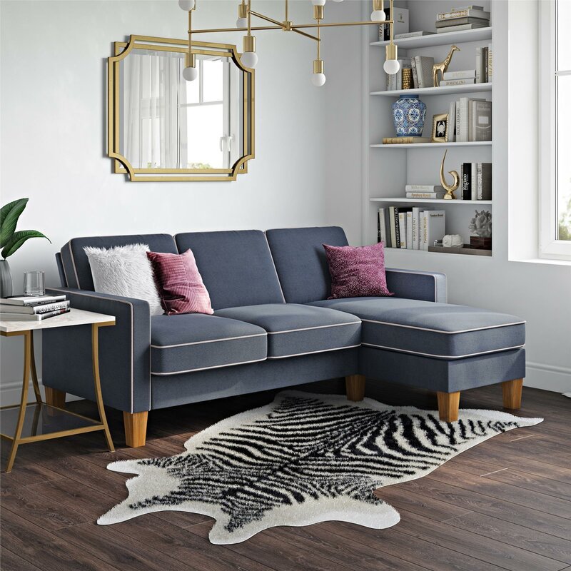 Sofa Sudut Kecil Chenille 1 Sofa Sudut Kecil Chenille