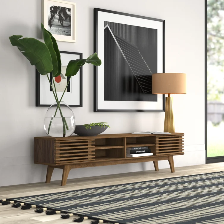 Meja TV Kayu Jati Minimalis Renwick 1 Meja TV Kayu Jati Minimalis Retro