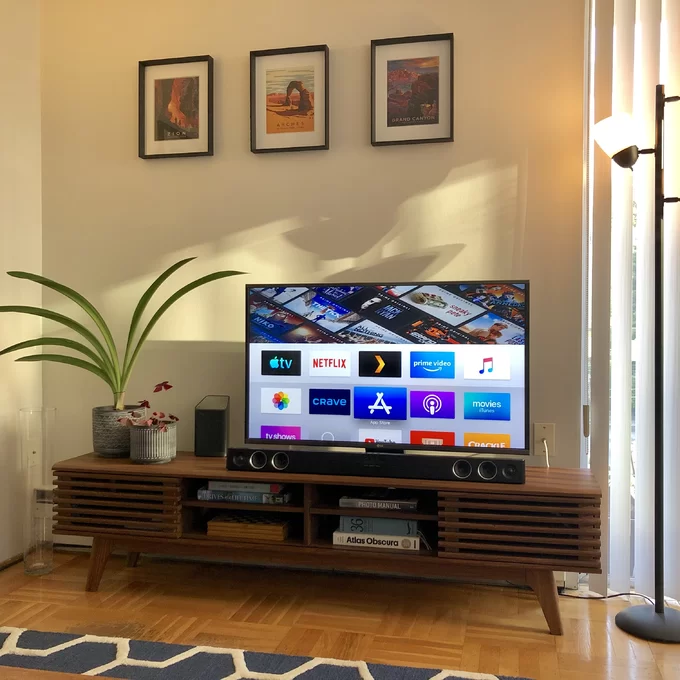 Meja TV Kayu Jati Minimalis Renwick 7 Meja TV Kayu Jati Minimalis Retro