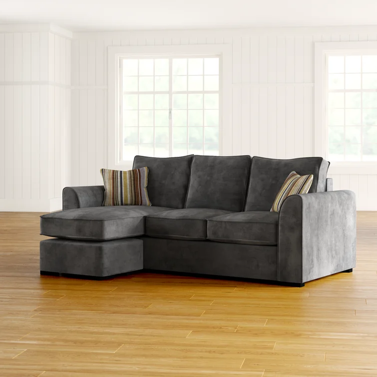 Sofa Leter L Minimalis Kain Beludru 1 Sofa Leter L Minimalis Kain Beludru