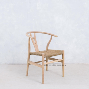 Kursi Cafe Wishbone Natural Kayu Jati