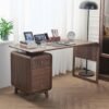 Meja Kantor Minimalis Kayu Retro Berlaci Shindy