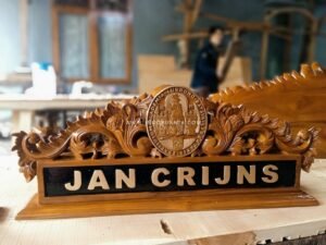 Papan Nama Meja Presiden Akademi Ukir Jati