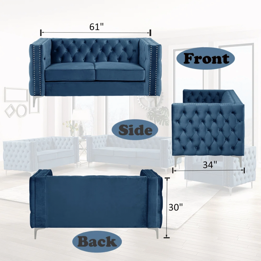 Kursi Sofa Ruang Tamu Chesterfield Kaki Industrial Minimalis (2) Kursi Sofa Ruang Tamu Chesterfield Kaki Industrial Minimalis 2