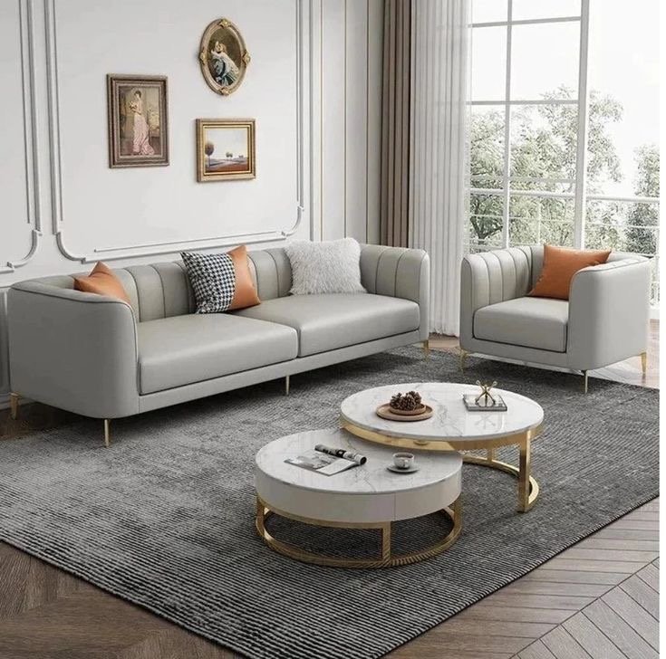 Kursi Sofa Ruang Tamu Modern Plus Meja Marmer Carara 1 Kursi Sofa Ruang Tamu Modern Plus Meja Marmer Carara
