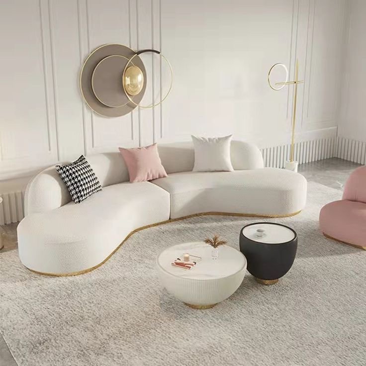 Sofa Ruang Tamu Minimalis Lengkung Mewah Santonia 1 Sofa Ruang Tamu Minimalis Lengkung Mewah Santonia