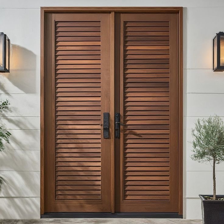 Pintu Kupu Tarung Model Strip Kayu Jati 1 Pintu Kupu Tarung Model Strip Kayu Jati