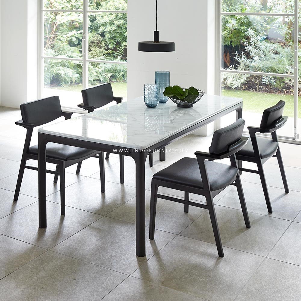 Set Meja Makan Marmer 4 Kursi Cafe Kayu Scandinavian 1 Set Meja Makan Marmer 4 Kursi Cafe Kayu Scandinavian
