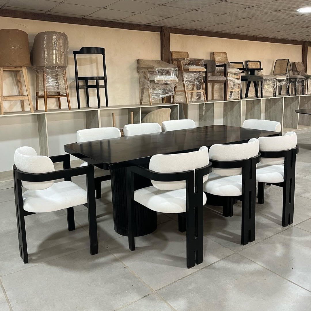 Set Meja Makan Panjang 8 Kursi Cafe Minimalis Modern Listia 1 Set Meja Makan Panjang 8 Kursi Cafe Minimalis Modern Listia